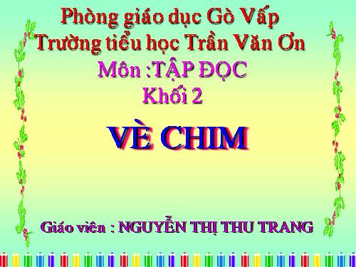 Tuần 21. Vè chim