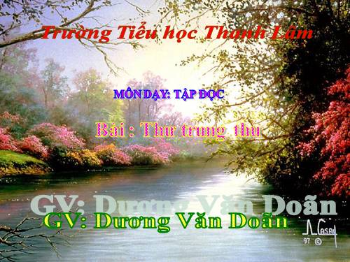 Tuần 19. Thư Trung thu