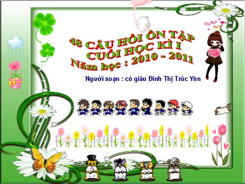 Tuần 18. Ôn tập cuối học kì I