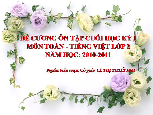 Tuần 18. Ôn tập cuối học kì I