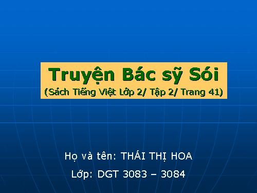 Tuần 23. Bác sĩ Sói