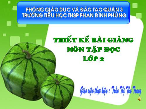 Tuần 32. Chuyện quả bầu