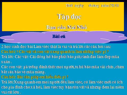 Tuần 3. Bạn của Nai Nhỏ
