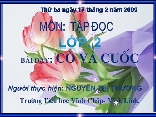 Tuần 22. Cò và Cuốc
