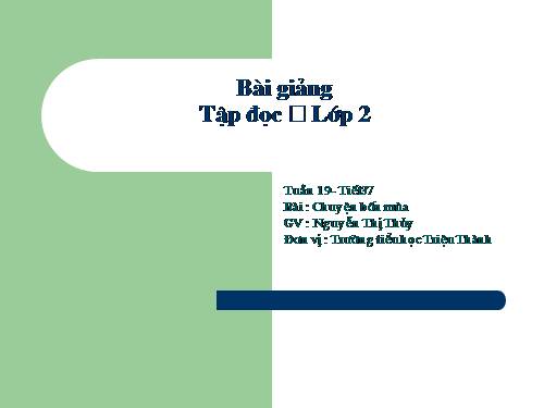 Tuần 19. Chuyện bốn mùa