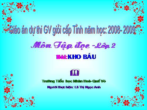 Tuần 28. Kho báu