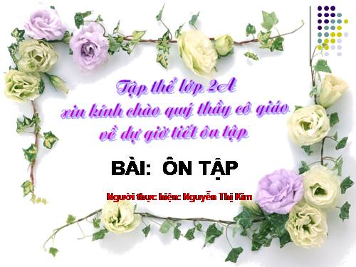 Tuần 9. Ôn tập Giữa Học kì I