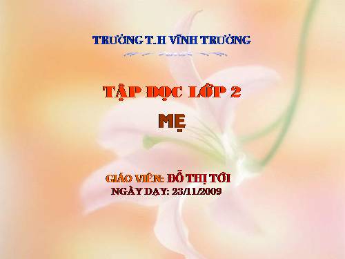 Tuần 12. Mẹ