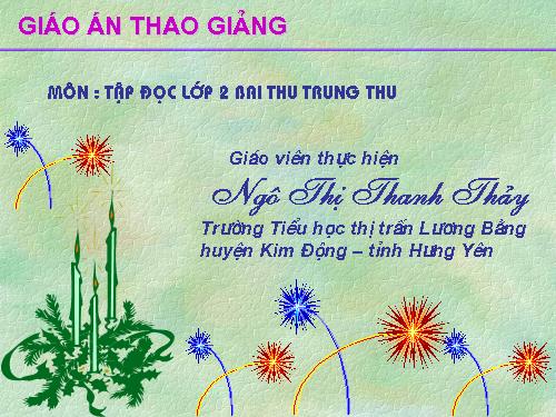 Tuần 19. Thư Trung thu