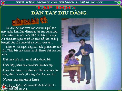 Tuần 8. Bàn tay dịu dàng