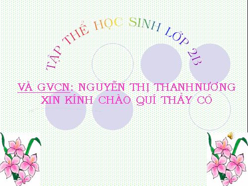 Tuần 15. Bé Hoa