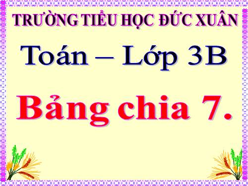 Bảng chia 7