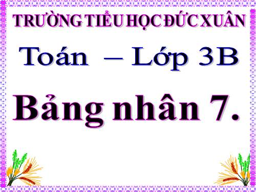 Bảng nhân 7