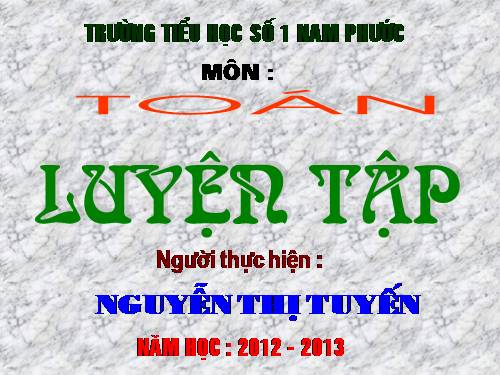 toan hoc 3 luyện tập tiết 159