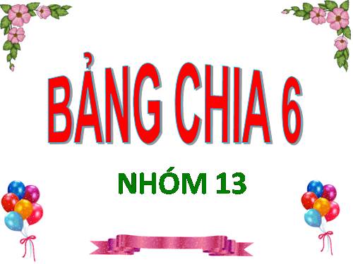 Bảng chia 6