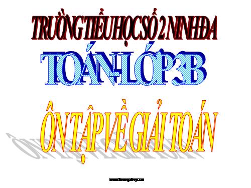 Ôn tập về giải toán