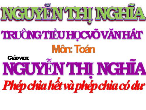 Phép chia hết và phép chia có dư