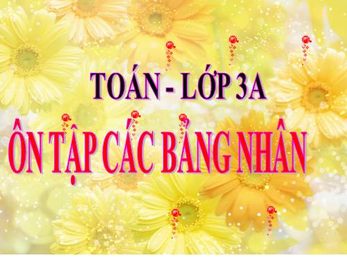 Ôn tập các bảng nhân