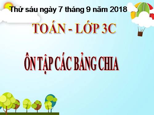 Ôn tập các bảng chia