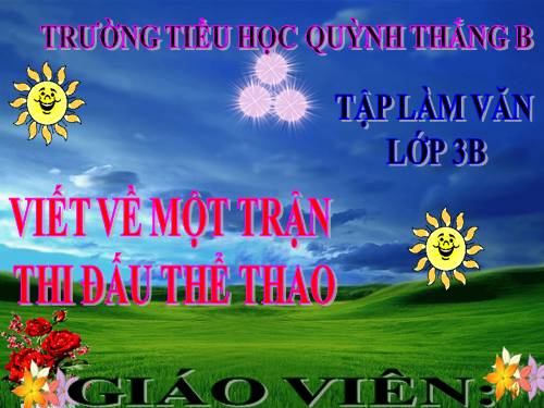 TẬP LÀM VĂN  LỚP 3. TUẦN 29