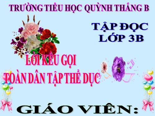 TẬP ĐỌC LỚP 3. TUẦN 29