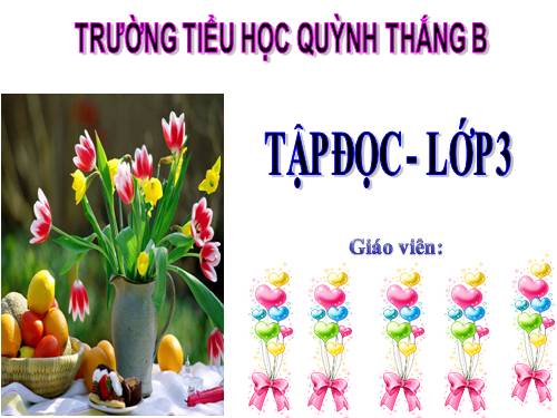 TẬP ĐỌC LỚP 3. TUẦN 24