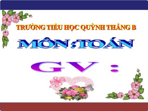 TOÁN LỚP 3. TUẦN 19