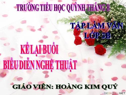 TẬP LÀM VĂN LỚP 3. TUẦN 23
