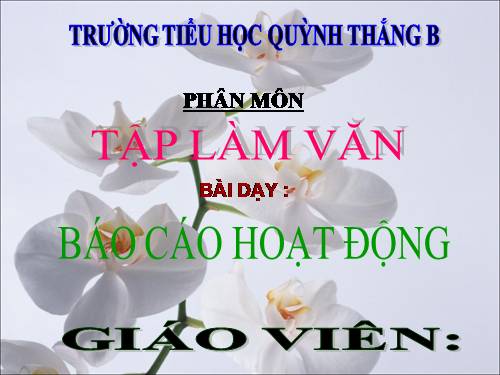 TẬP LÀM VĂN LỚP 3. TUẦN 20