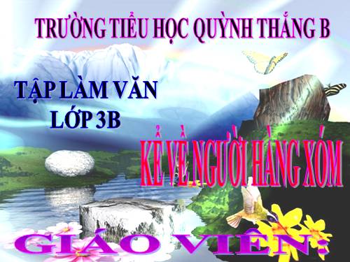 TẬP LÀM VĂN LỚP 3. TUẦN 8