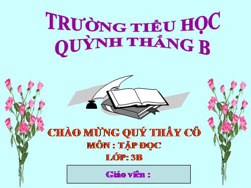 TẬP ĐỌC LỚP 3. TUẦN 4