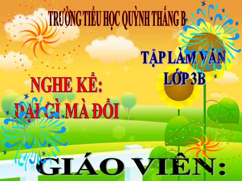 TẬP LÀM VĂN LỚP 3. TUẦN 4