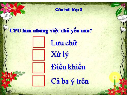 Câu hỏi môn Tin học Rung chuông vàng