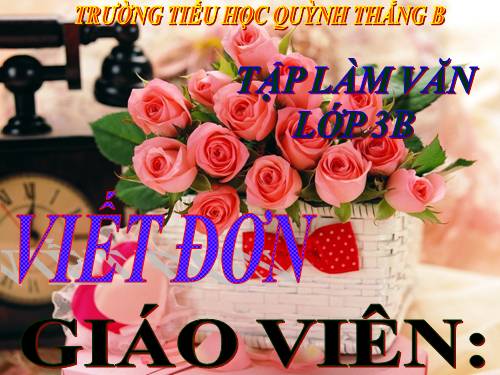 TẬP LÀM VĂN LỚP 3. TUẦN 2