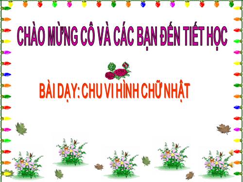 Chu vi hình chữ nhật
