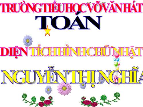 Diện tích hình chữ nhật.