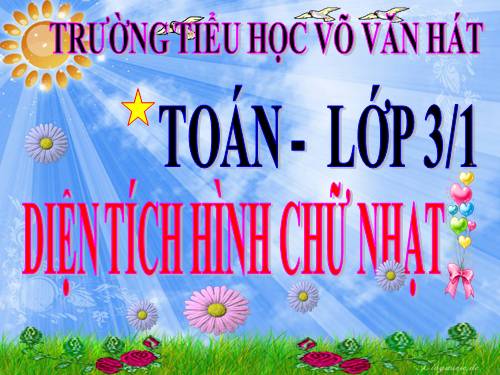 Diện tích hình chữ nhật.