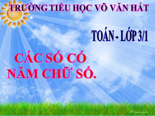 Các số có năm chữ số