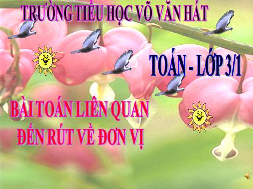 Bài toán liên quan đến rút về đơn vị