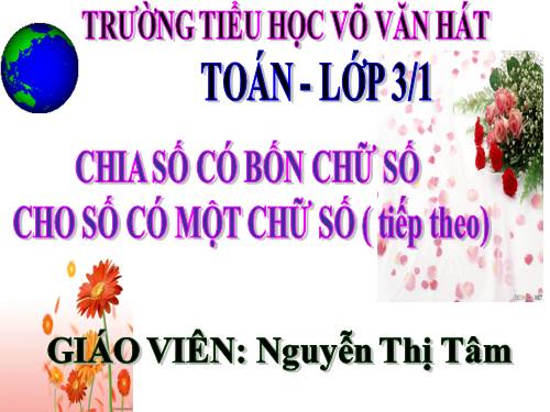 Chia số có bốn chữ số cho số có một chữ số (tiếp theo)
