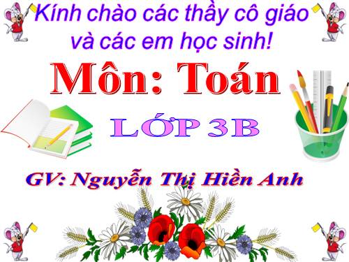 Cộng, trừ các số có ba chữ số (không nhớ)