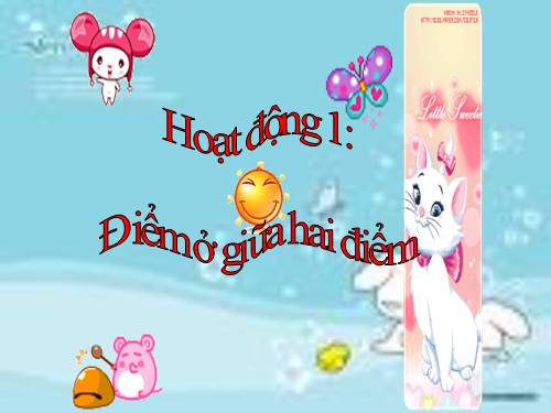 Điểm ở giữa. Trung điểm của đoạn thẳng