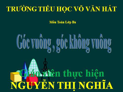 Góc vuông, góc không vuông