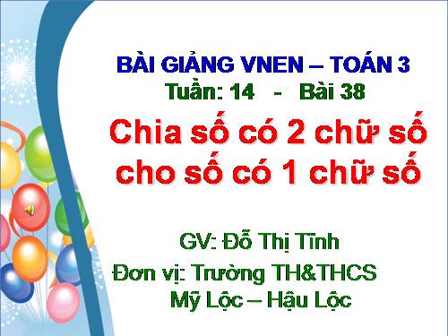 Chia số có hai chữ số cho số có một chữ số