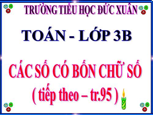 Các số có bốn chữ số (tiếp theo)