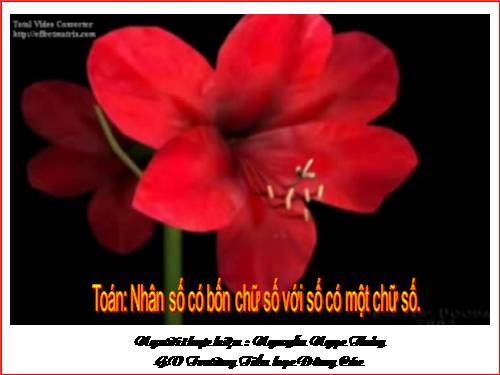 Nhân số có bốn chữ số với số có một chữ số