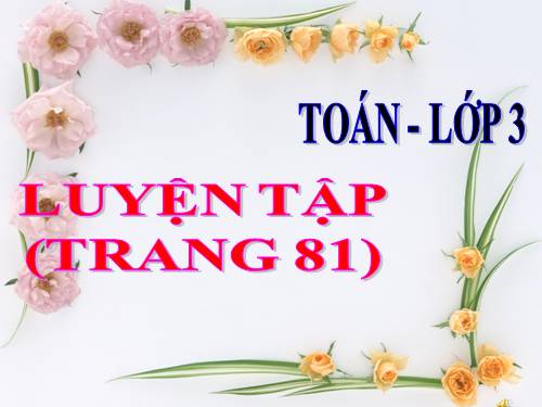 Luyện tập Trang 81