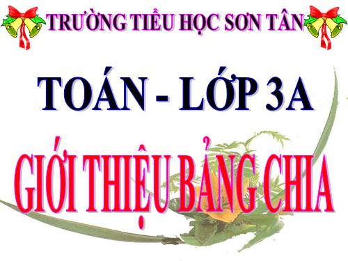 Giới thiệu bảng chia