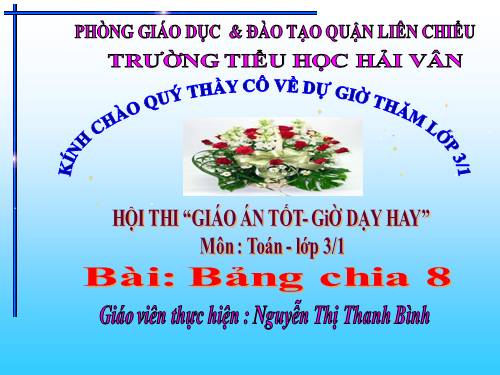 Bảng chia 8