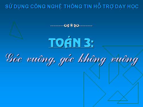 Góc vuông, góc không vuông